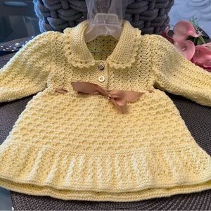Hand Knitted Baby Dress